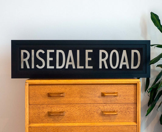 Risedale Road 1960s Framed Bus Blind
