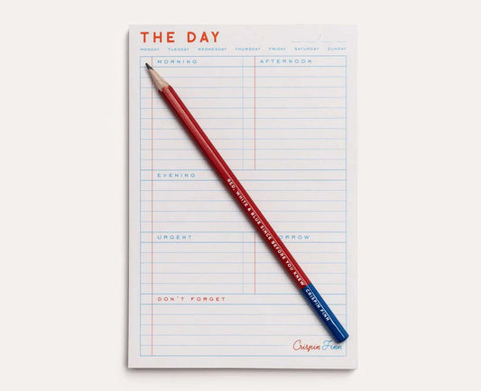 The Day Notepad with pencil