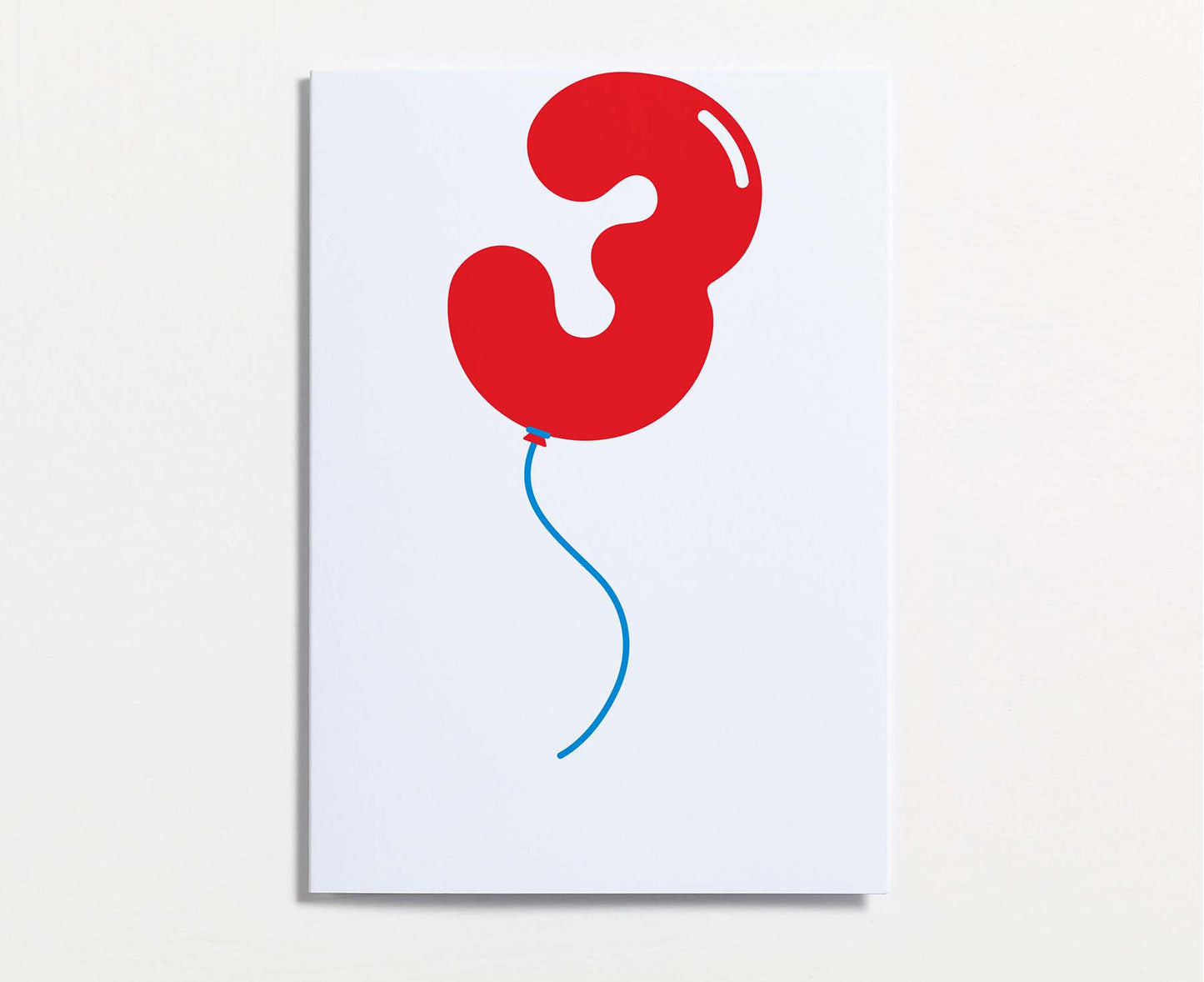 No.3 Balloon Third Birthday Card