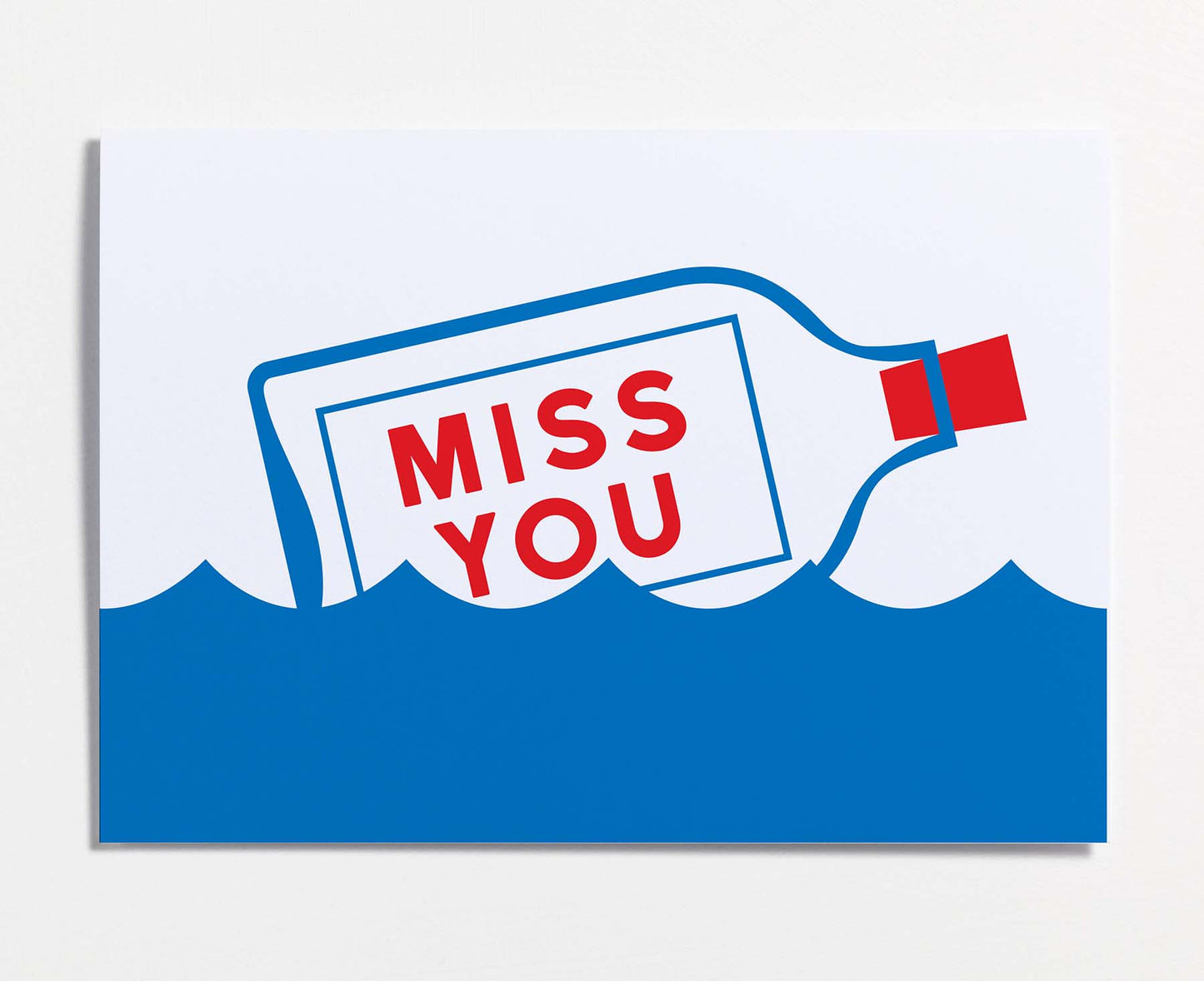 Message In A Bottle Miss You Card