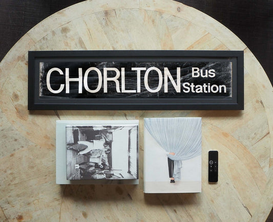 Chorlton Bus Station Framed Bus Blind
