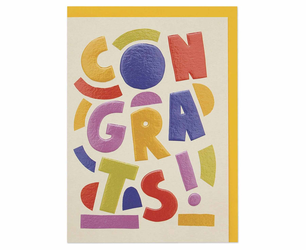 Congrats Big Bold Congratulations embossed card