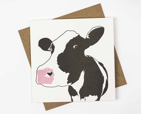 Dairy Cow Letterpress card