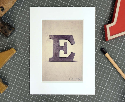 Letter E Salvaged Signage postcard