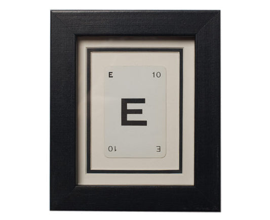 Mini E Framed Playing Card