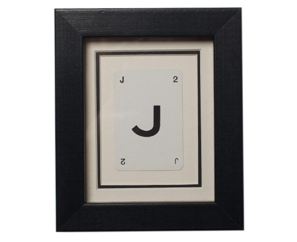 Mini J Framed Playing Card
