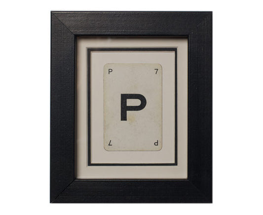 Mini P Framed Playing Card