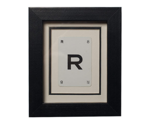 Mini R Framed Playing Card