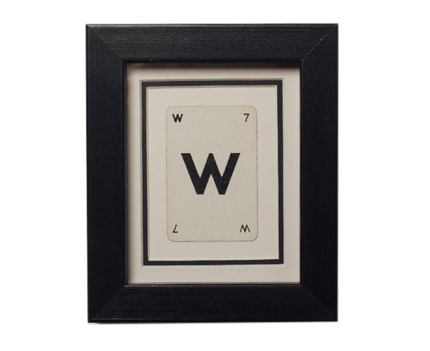 Mini W Framed Playing Card