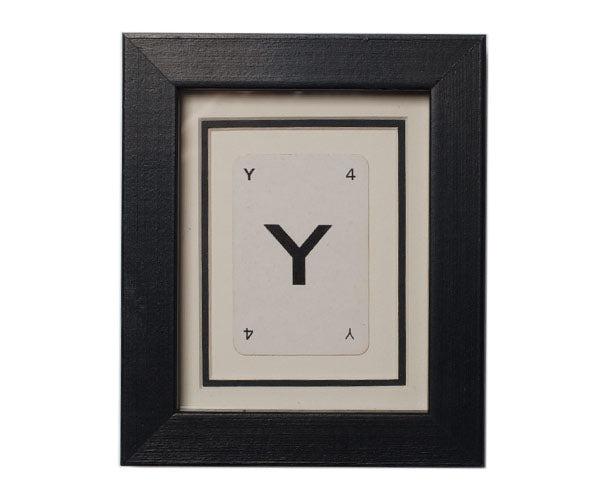 Mini Y Framed Playing Card