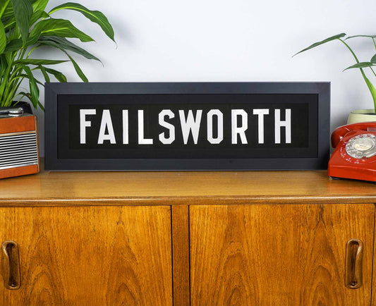 Failsworth 1969 Framed Bus Blind