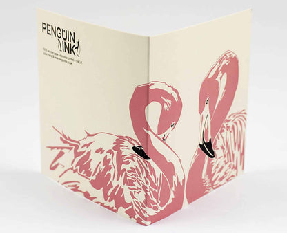 Flamingo Love Letterpress card