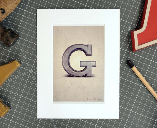 Letter G Salvaged Signage postcard