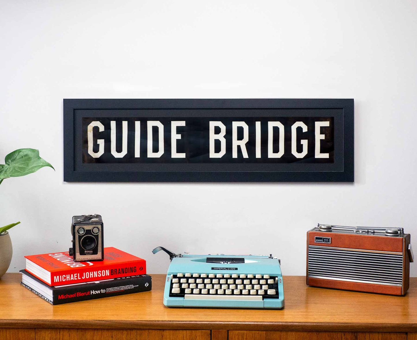 Guide Bridge 1960s Framed Bus Blind