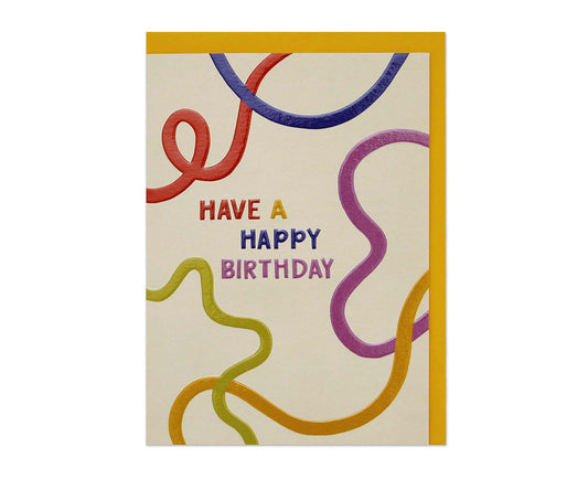 Have A Happy Birthday embossed birthday card