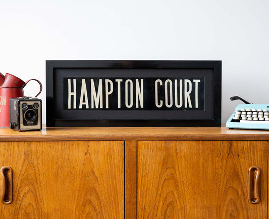 Hampton Court 1960s framed bus blind