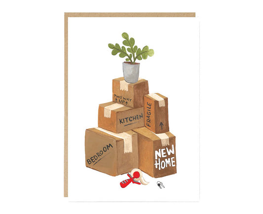 Ficus & Boxes New Home Card