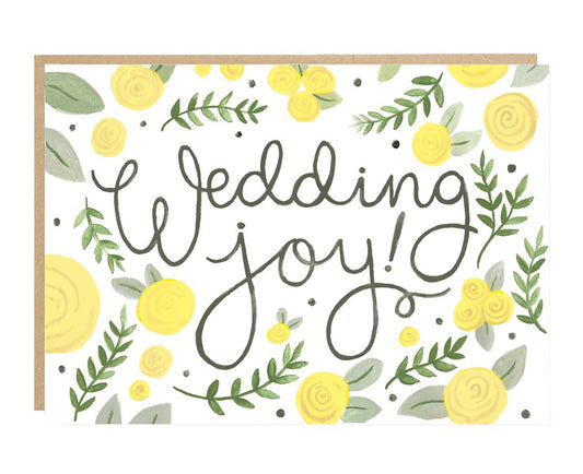 Wedding Joy Floral Wedding Card