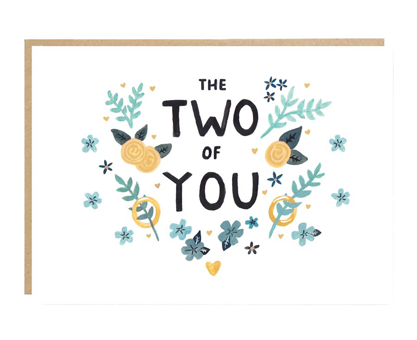 The Two Of You Floral Wedding Card