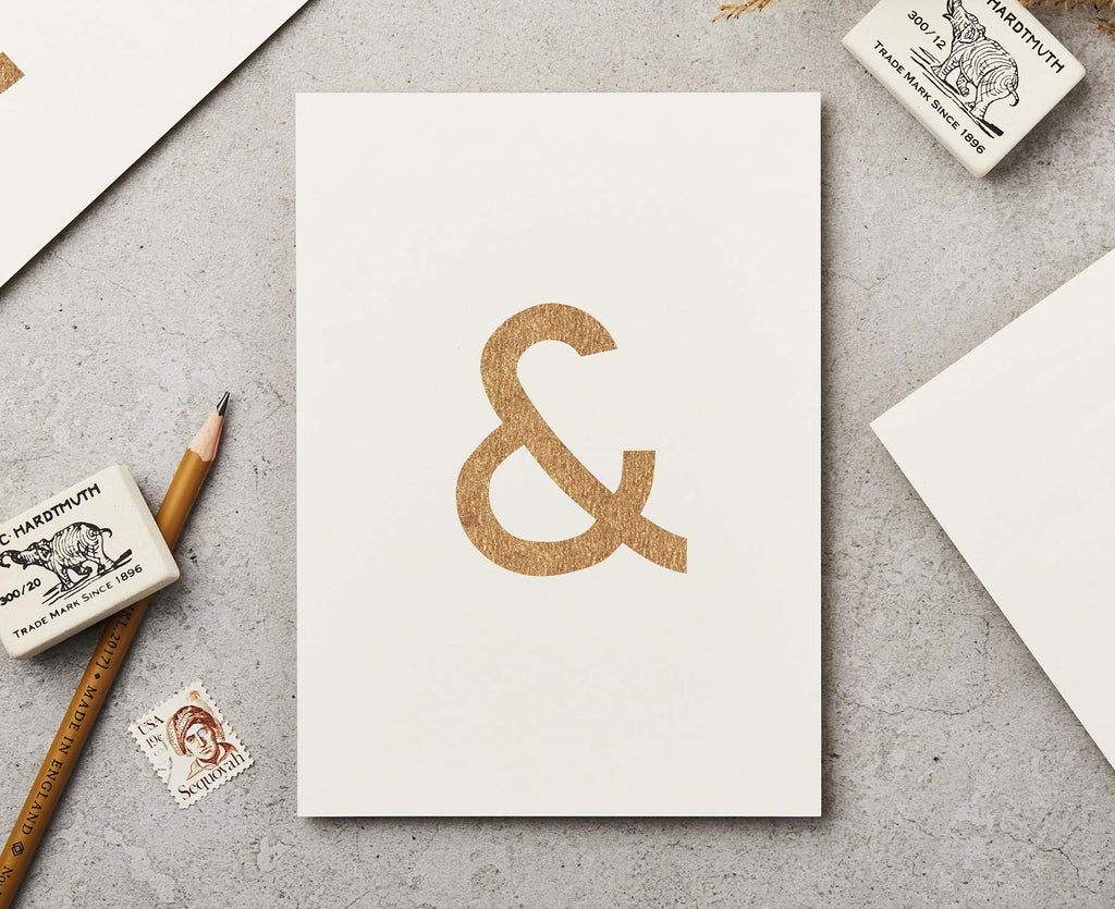 Ampersand Copper Ink Postcard