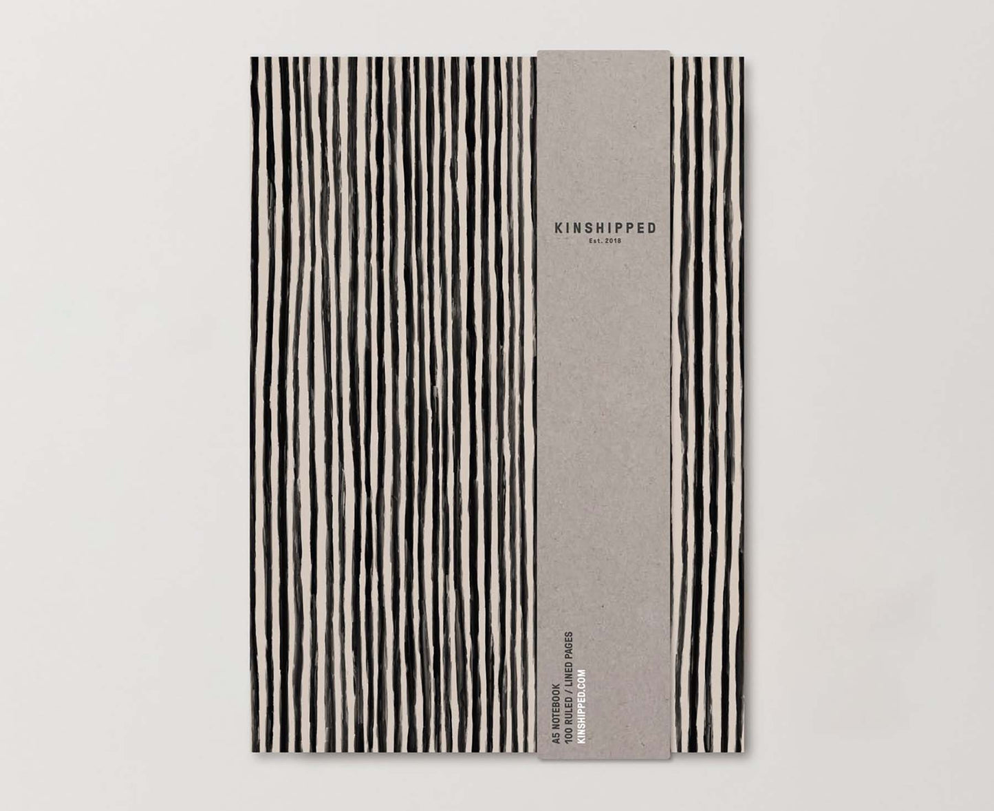 A5 Abstract Painted Lines Notebook - lined & ruled pages