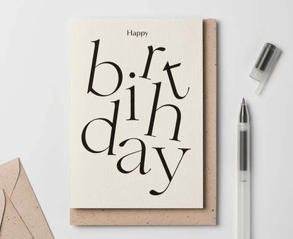 Serif Type Happy Birthday Card