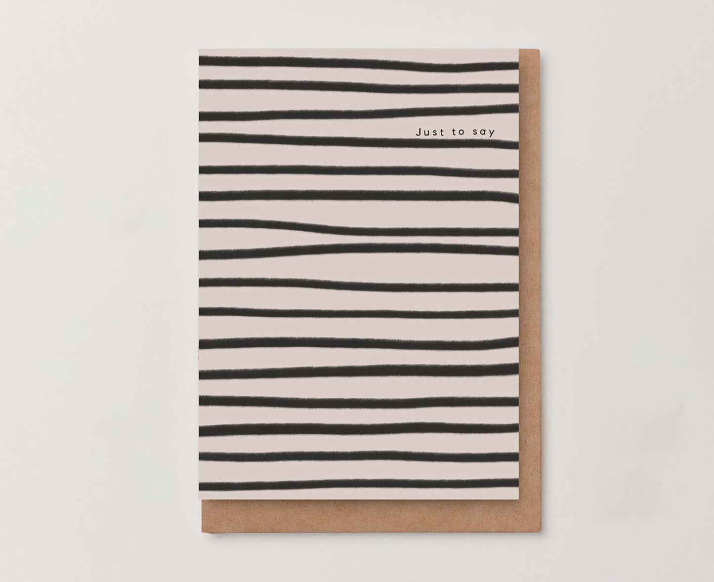 Just To Say Abstract Stripes Card
