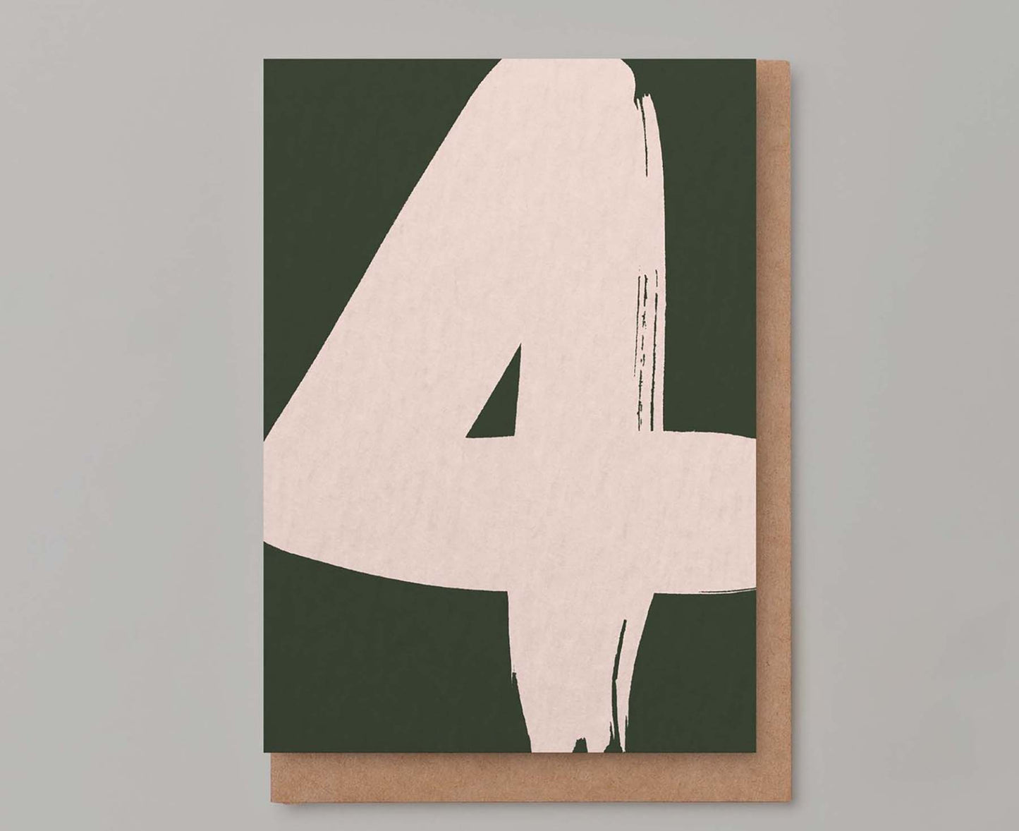 Brushed Number 4th Birthday Card