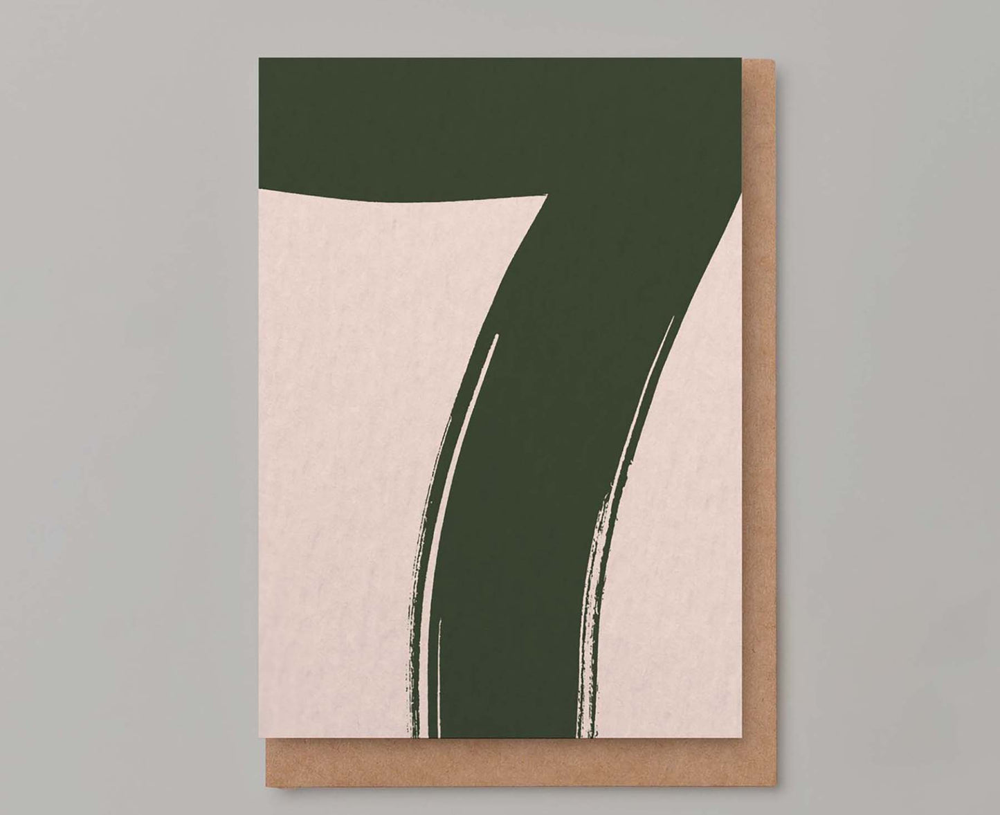 Brushed Number 7th Birthday Card