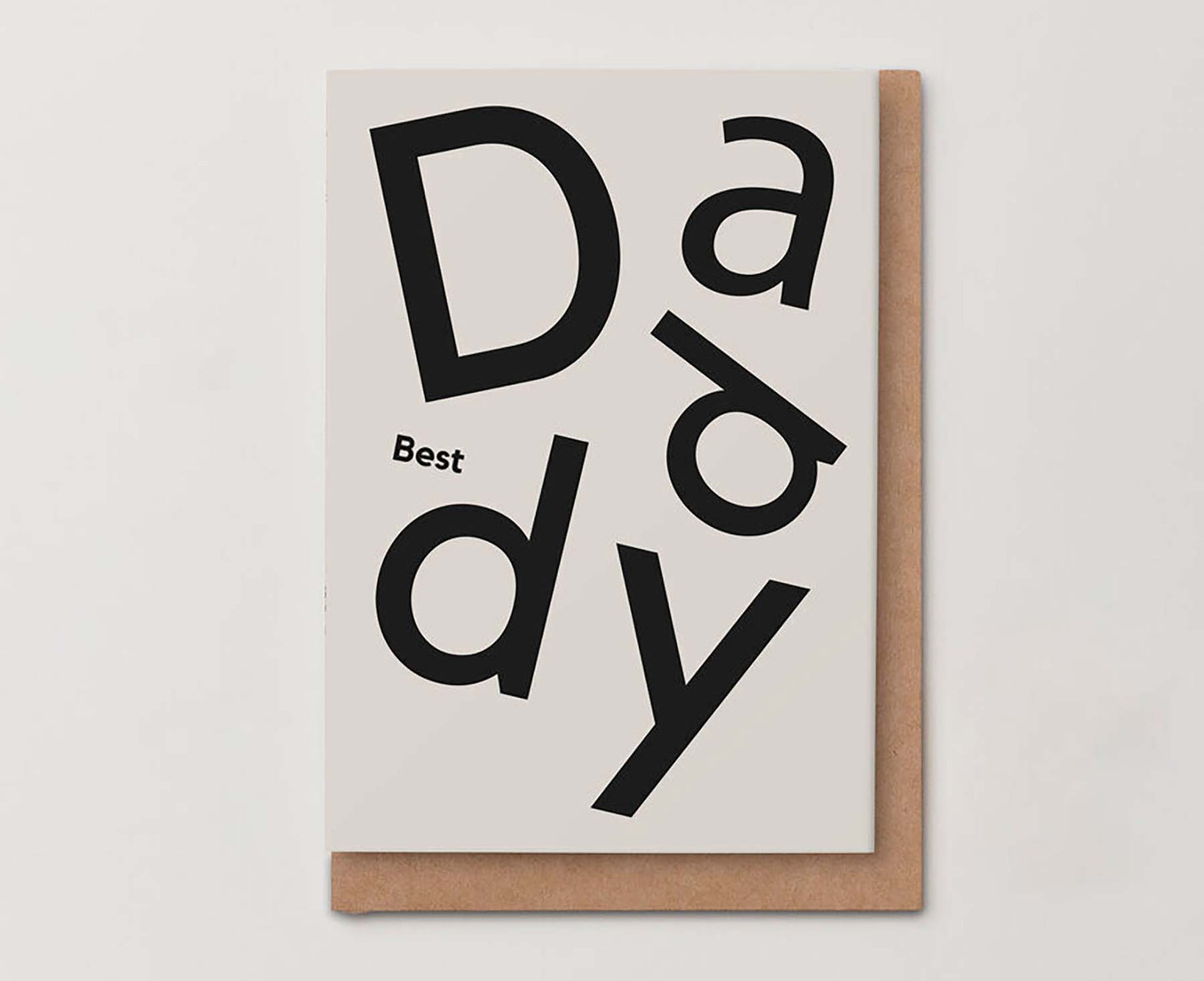 Scandi Type Best Daddy Father's Day Card
