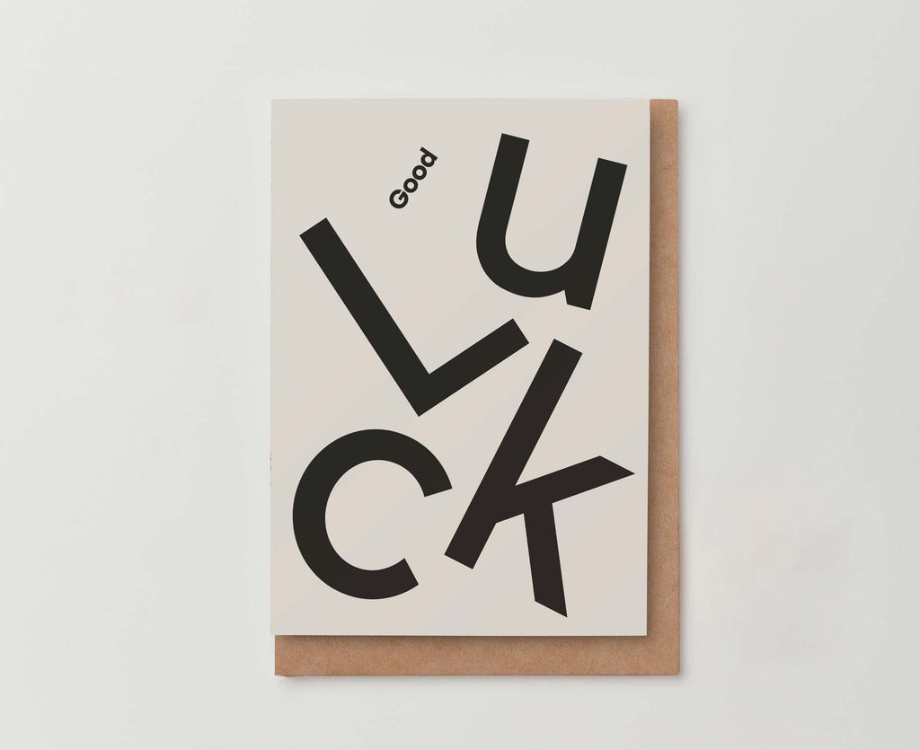 Scandi Type Good Luck Card