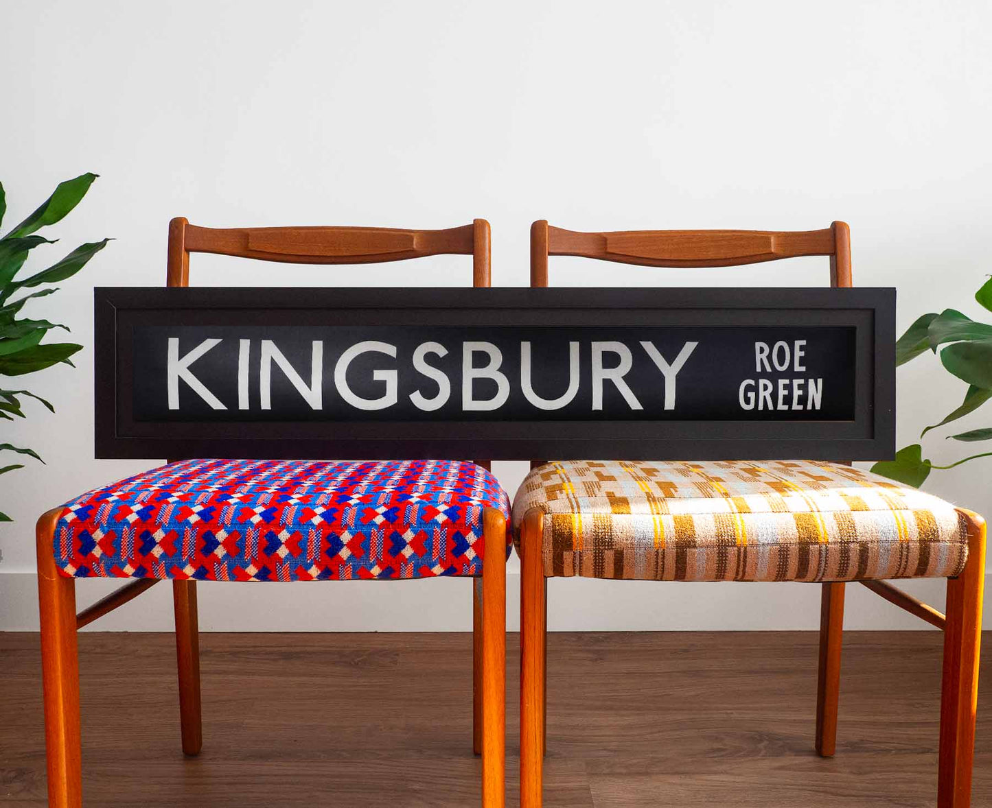 Kingsbury Roe Green 1970s Framed London Bus Blind