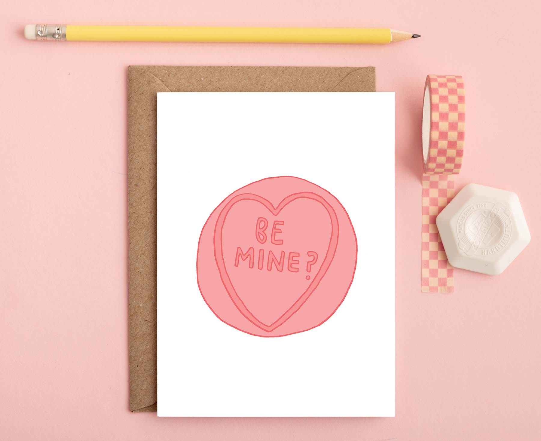 Be Mine Love Heart Valentine's Card – The Letter Arty