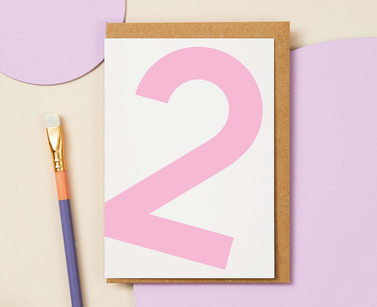 Number 2 Second Birthday Card