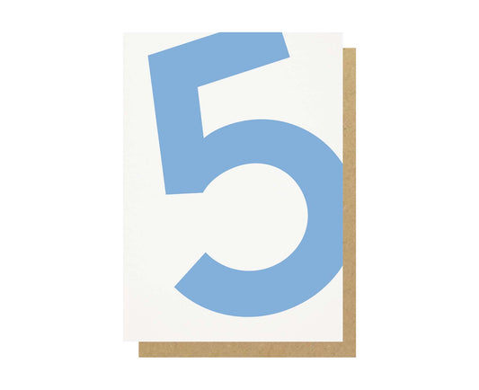 Number 5 Fifth Birthday Card