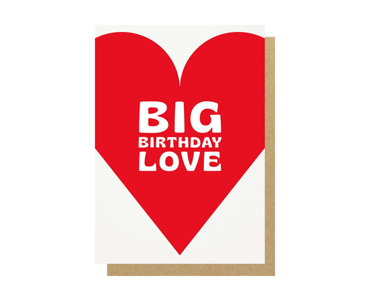 Big Birthday Love White Foiled Birthday Card