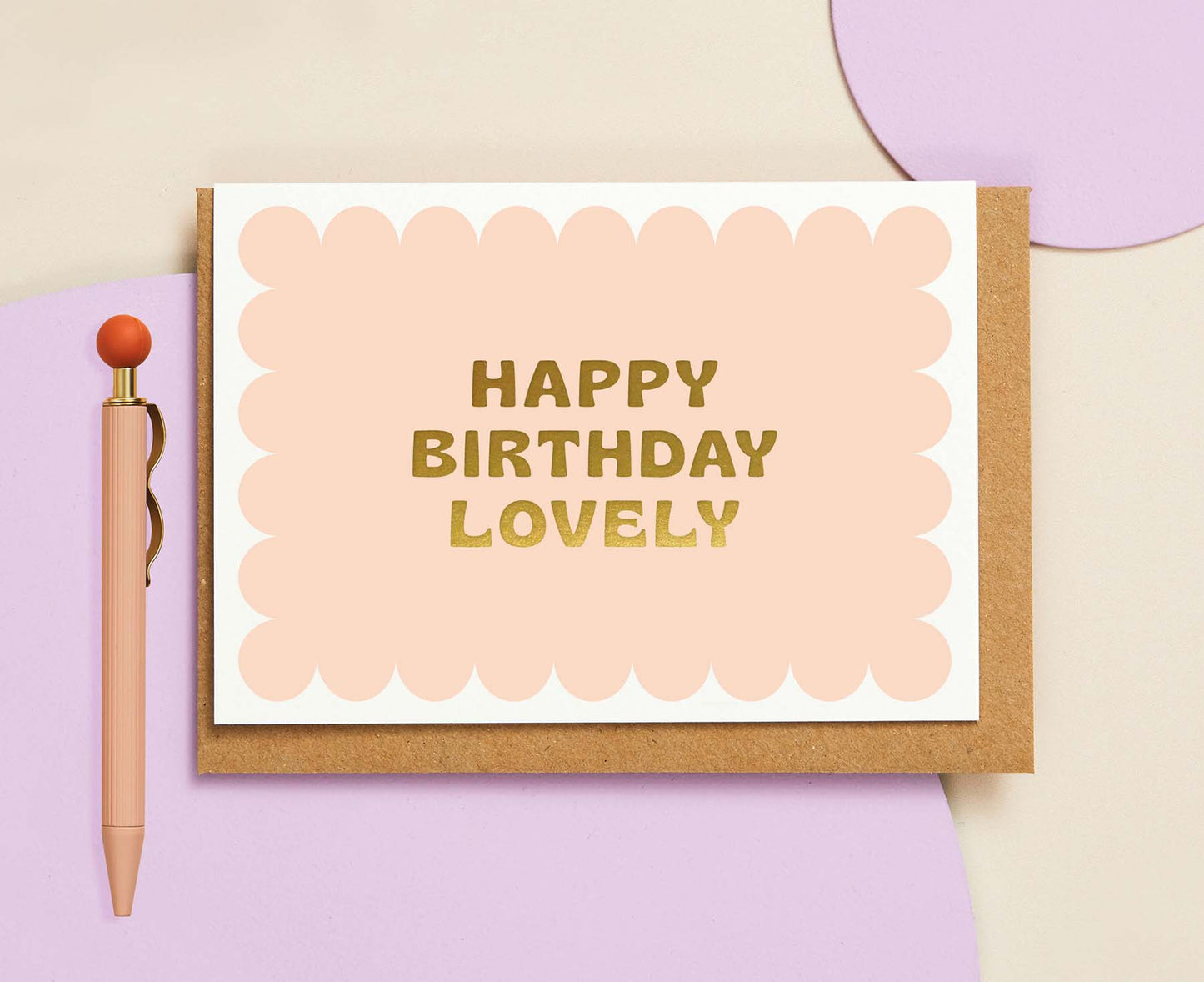 Happy Birthday Lovely Gold Foiled Birthday Card