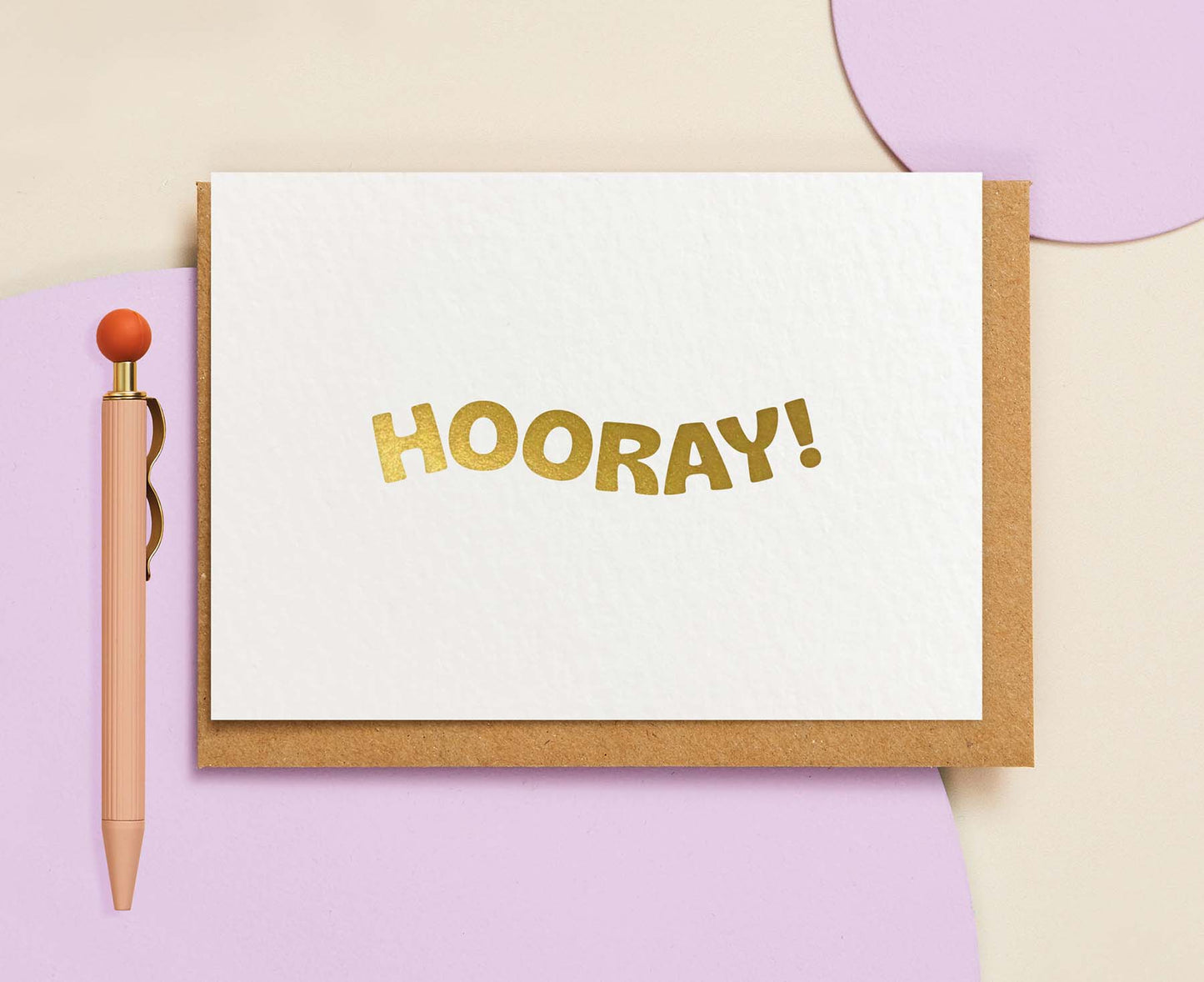 Hooray! Gold Foiled Congratulations Card