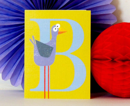 B for Bird Mini Letter Card