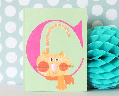 C for Cat Mini Letter Card