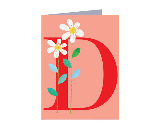 D for Daisy Mini Letter Card