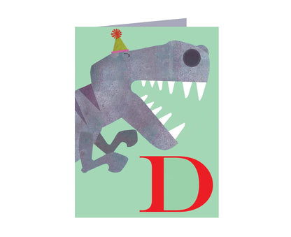 D for Dinosaur Mini Letter Card