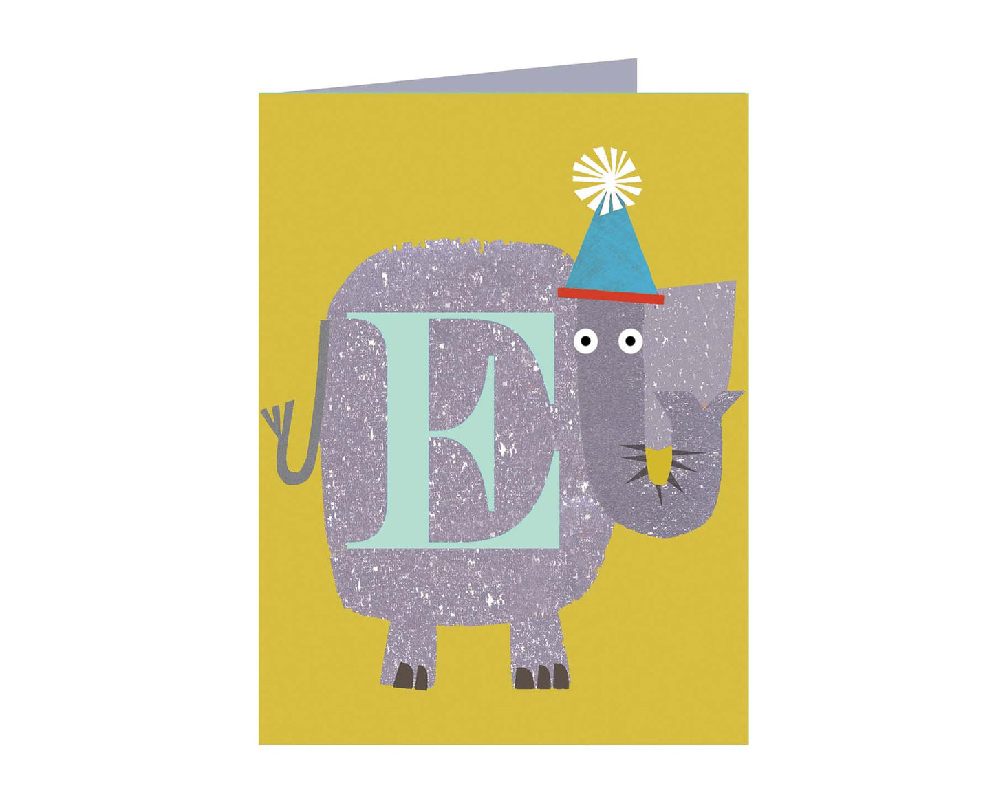 E for Elephant Mini Letter Card