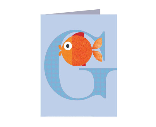 G for Goldfish Mini Letter Card