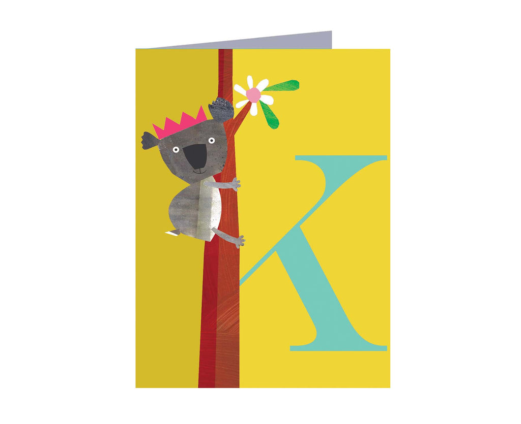 K for Koala Mini Letter Card