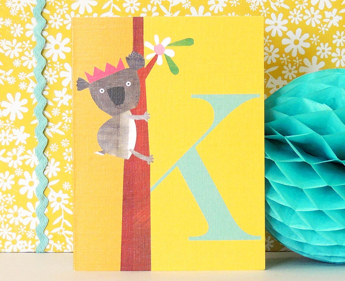 K for Koala Mini Letter Card