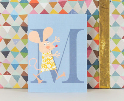 M for Mouse Mini Letter Card