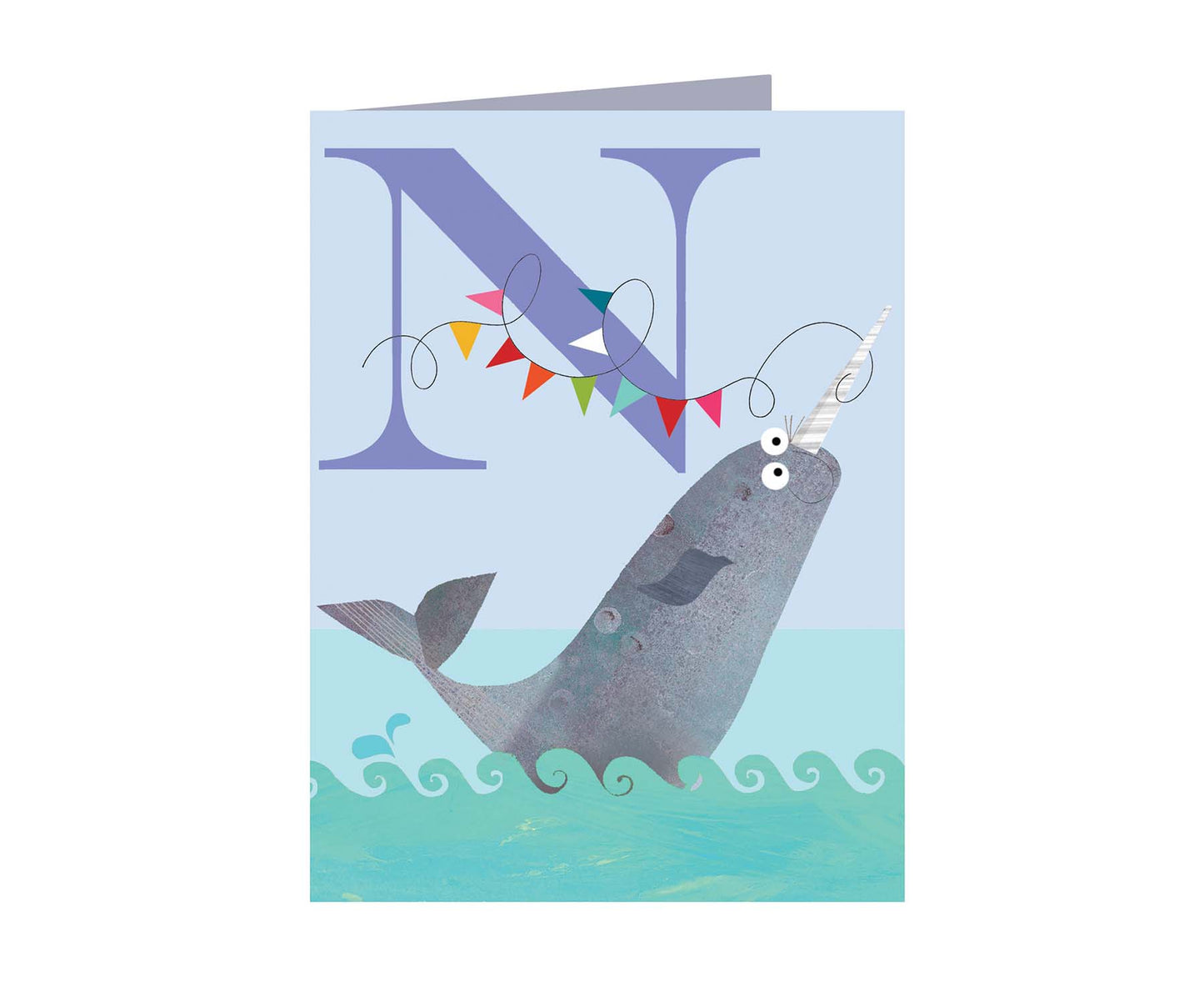 N for Narwhal Mini Letter Card