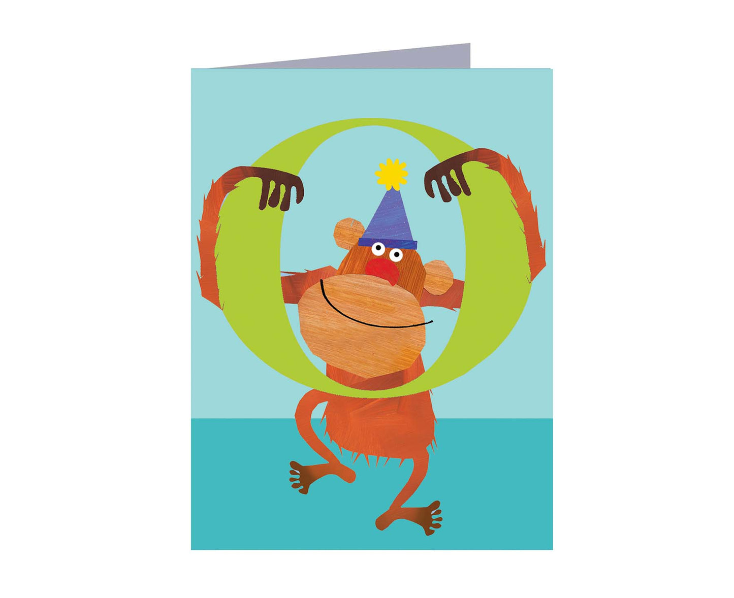 O for Orangutan Mini Letter Card