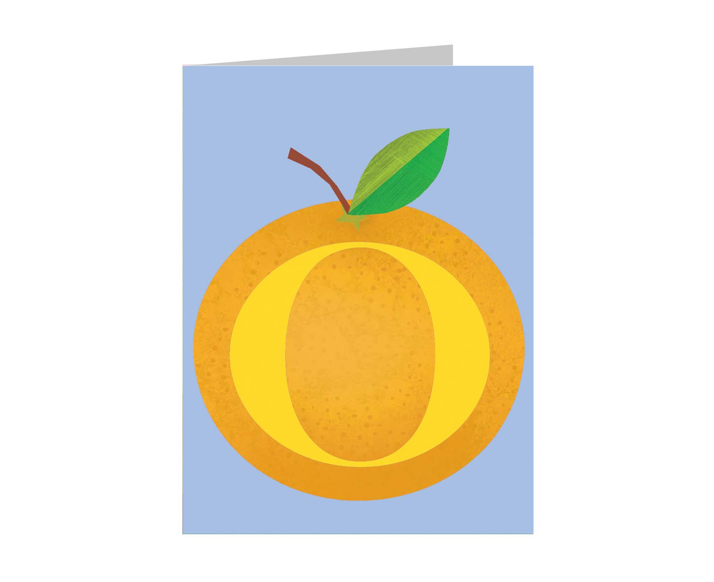 O for Orange Mini Letter Card
